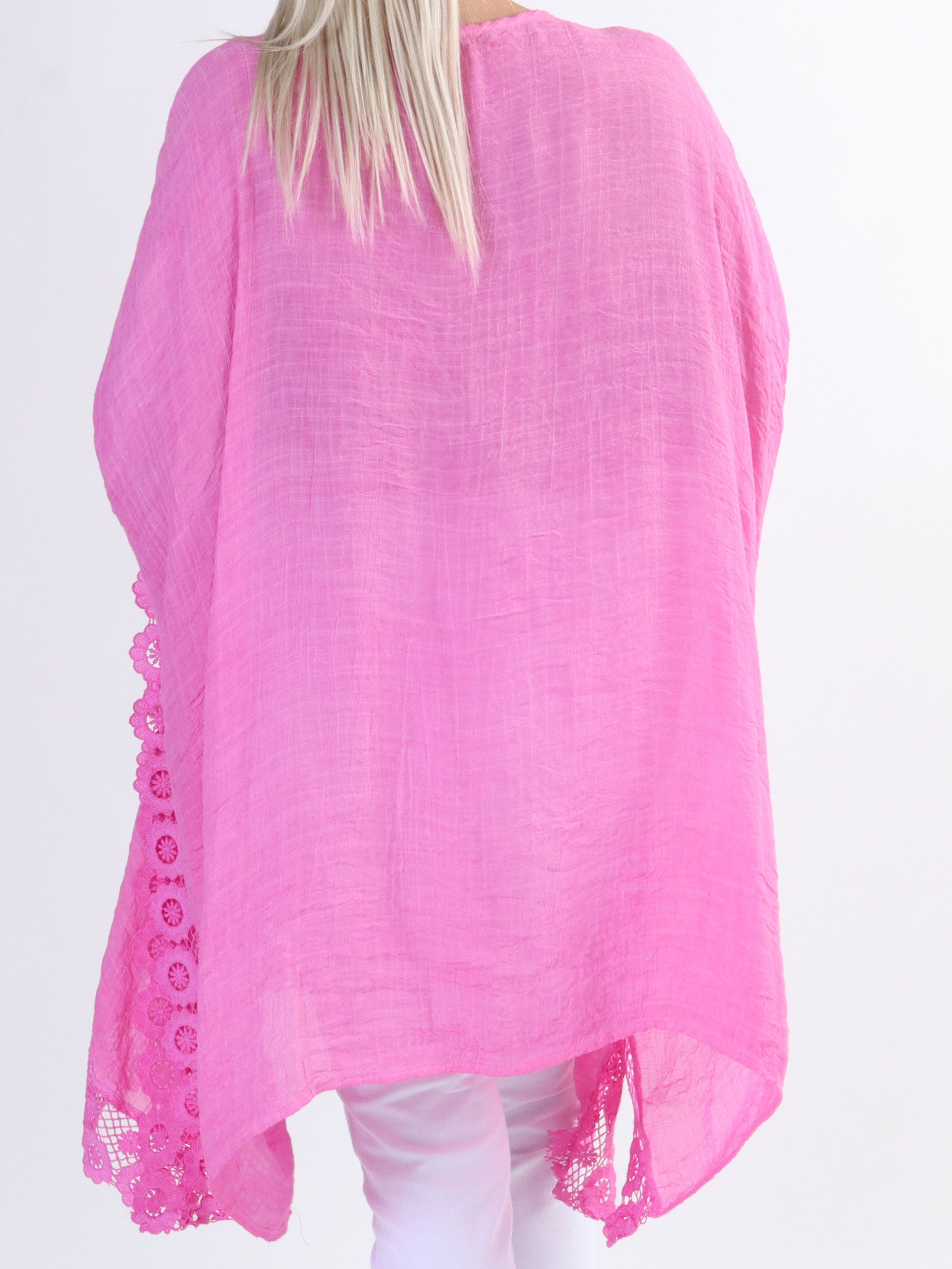 Leslie - Smuk plus size tunika med blondekanter